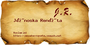 Jánoska Renáta névjegykártya